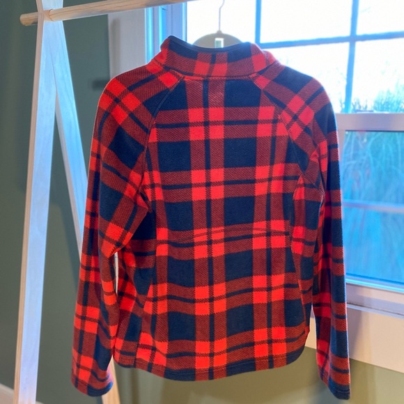 Full Length Zipper Fleece Jacket by Merona | Plaid | Size M - Picture 3 of 8